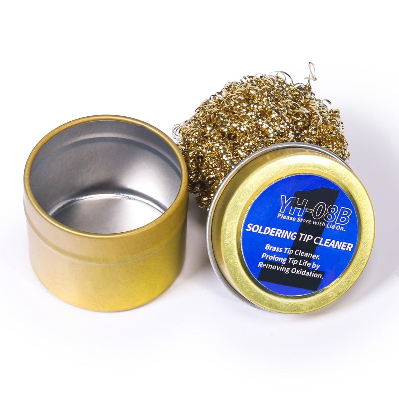 YIHUA 08B/08C Soldering Iron Tip Brass Wire Ball Cleaner Replacement Solder Tips Cleaner (Small-Size #08B / Large-Size #08C) (Small) - Image 3